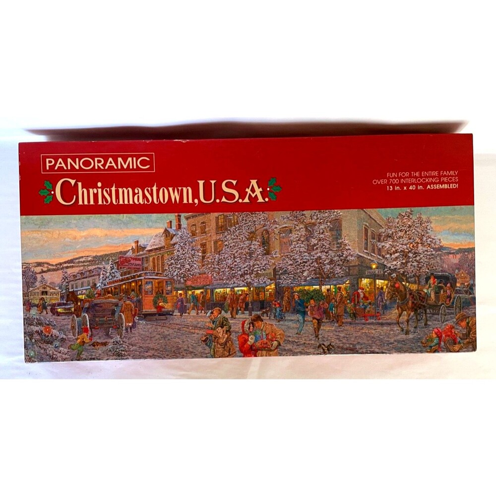 Christmastown, USA Panoramic Over 700 Interlocking Pc Puzzle Springbok Hallmark